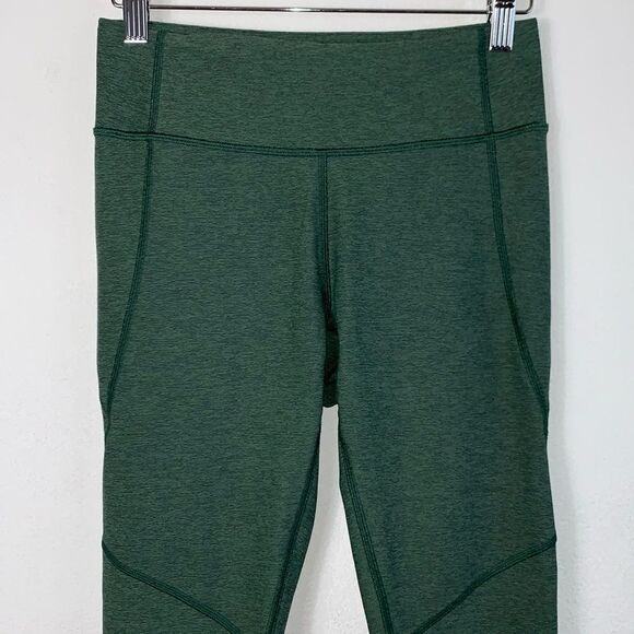 Outdoor Voices Warm Up Crop Cropped Heathered Green Athletic Leggings Sz S - Picture 3 of 8